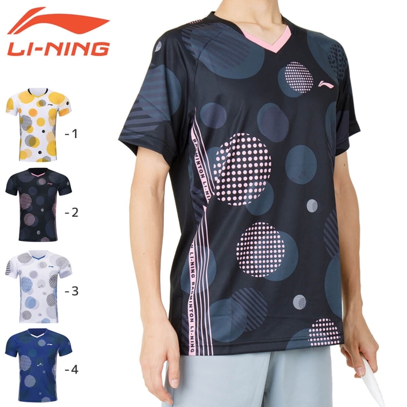 LI-NING AAYR381 ゲームシャツ バドミントンウェア(ユニ/メンズ
