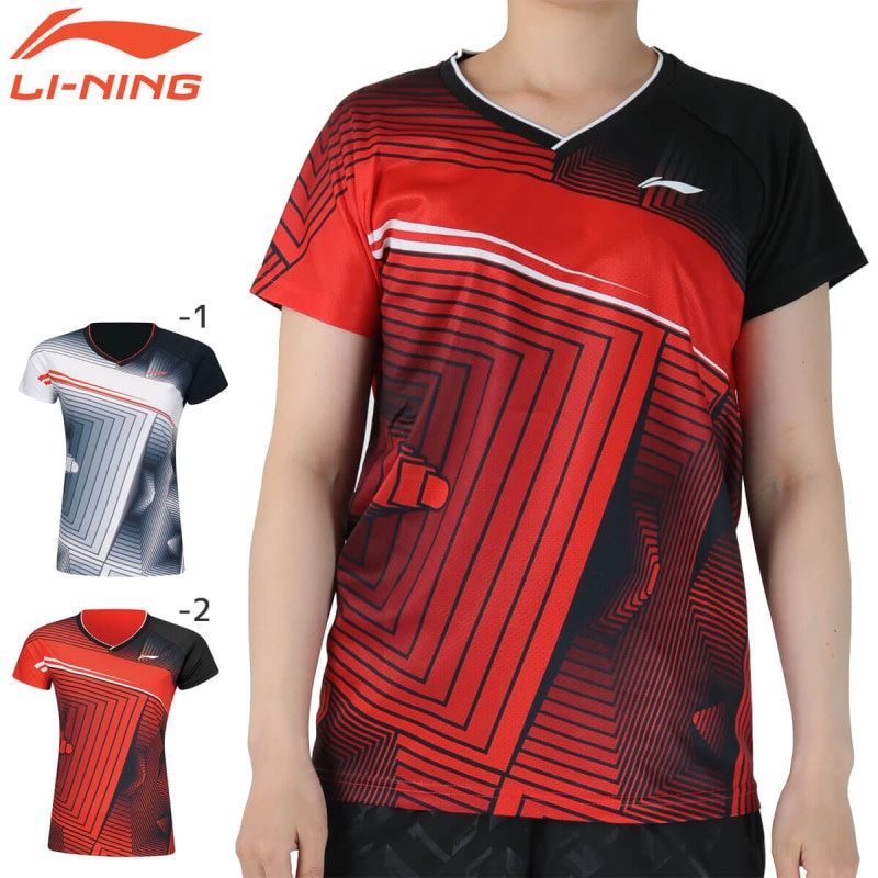 LI-NING AAYR378 ゲームシャツ バドミントンウェア(レディース