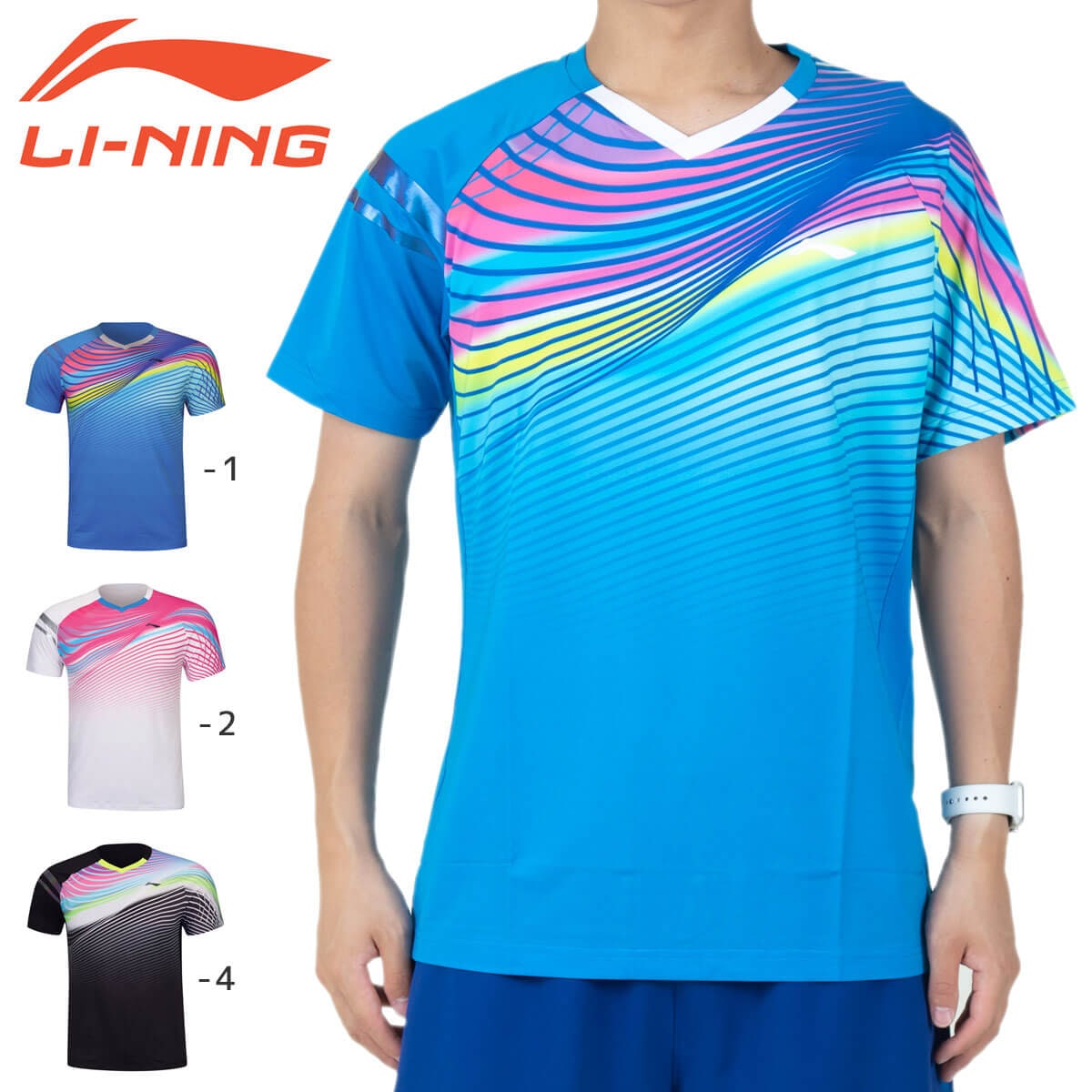 LI-NING AAYS055 ゲームシャツ(ユニ/メンズ) バドミントンウェア