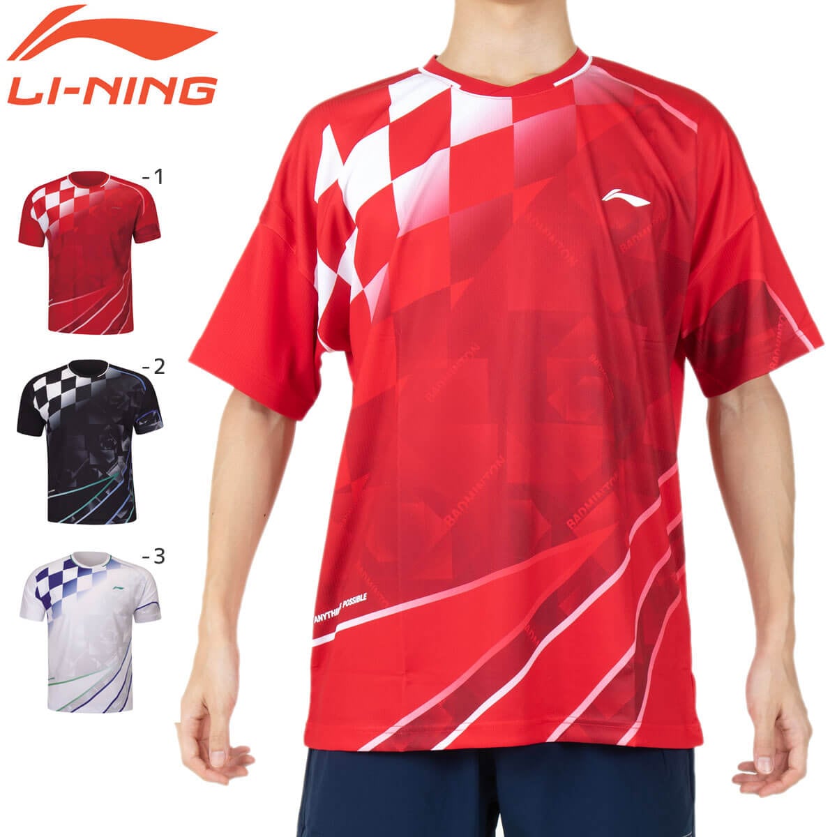 「大人気 新入荷 新品」に該当するファッション通販 LI-NING AAYS069 ゲームシャツ バドミントンウェア(ユニ/メンズ ウェア