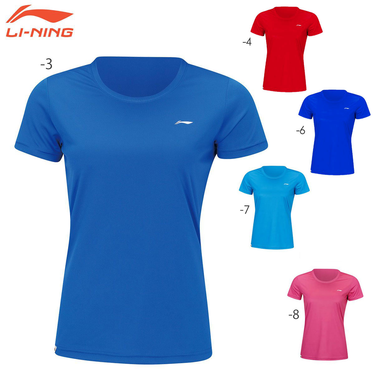 LI-NING AHSR792 トレーニングTシャツ バドミントンウェア(レディース 