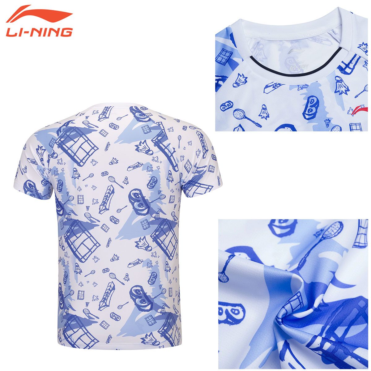 リーニン　Tシャツ　卓球　テニス　バトミントン 楽天市場】トレーニングTシャツ ユニセックス AHSS465《リーニン