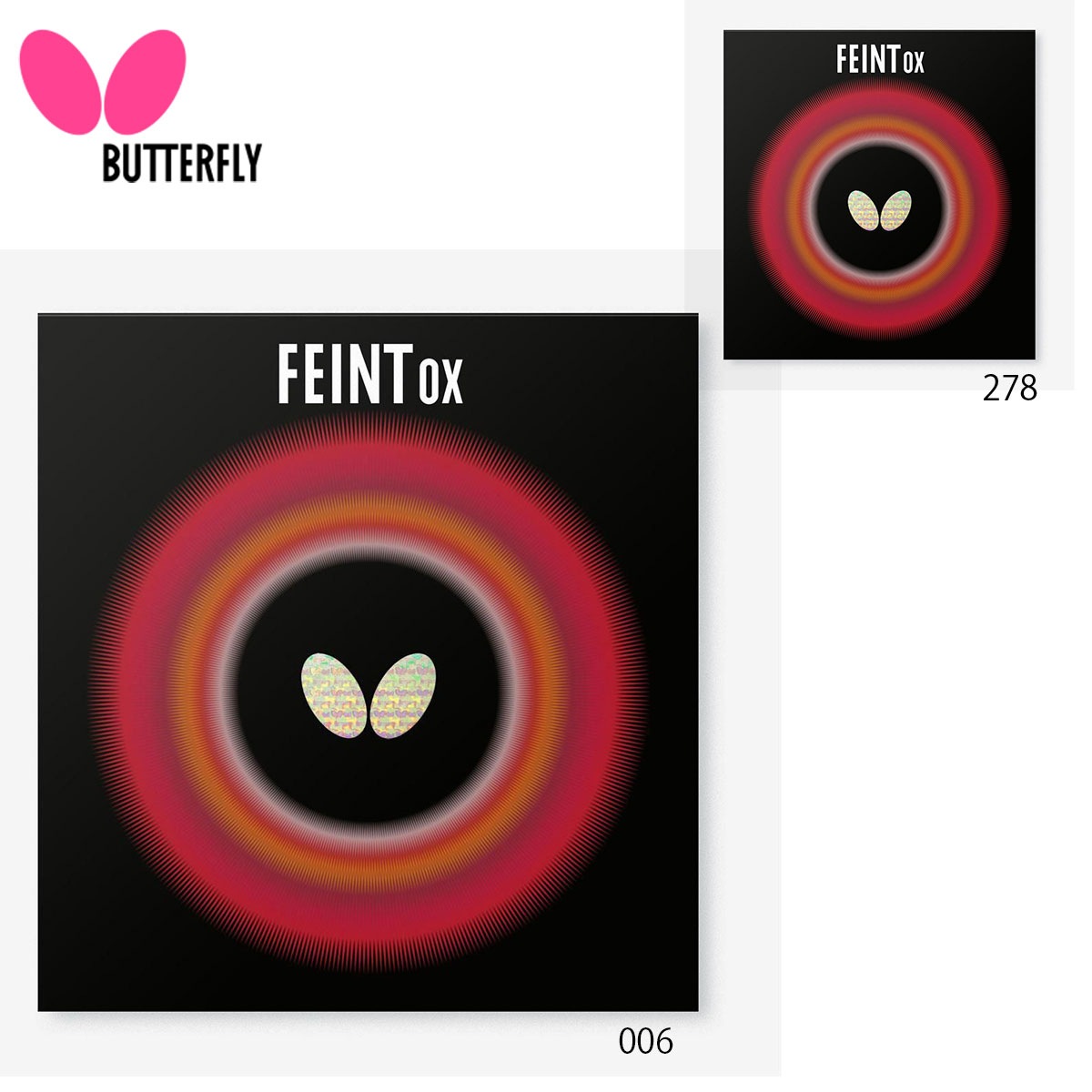 BUTTERFLY 00060 フェイント・OX 卓球ラバー バタフライ 【メール便可
