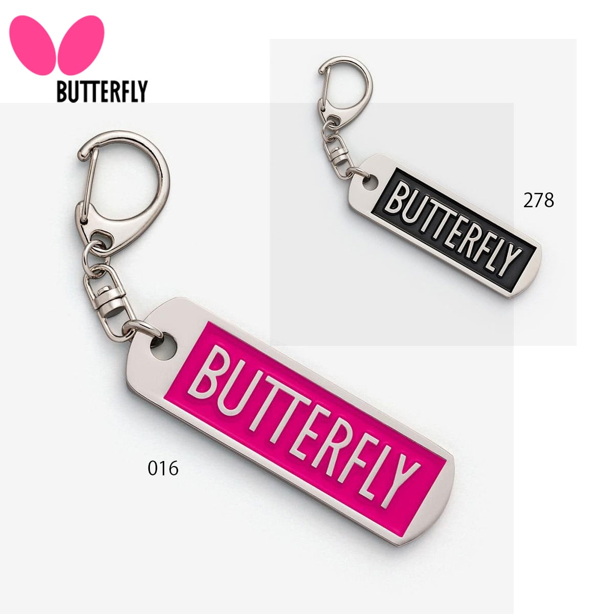 気まぐれSALEバタフライ✖️フラワーリップキーホルダー BUTTERFLY 76240 ロゴ・キーホルダー 卓球アクセサリ バタフライ