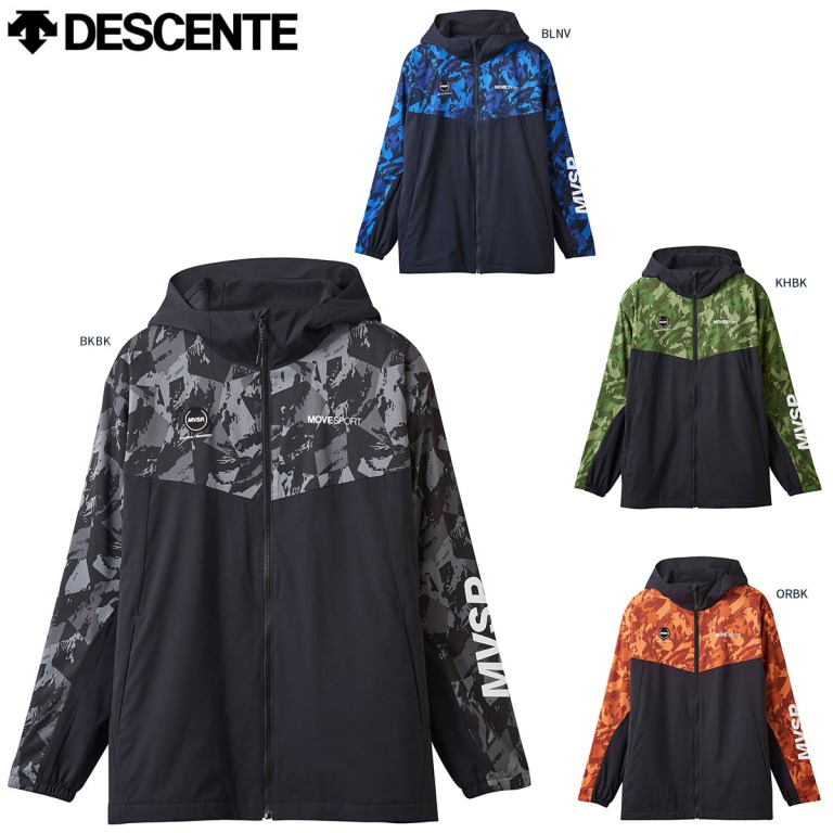 新品　デサント　ウォーム　フルジップ　パーカー DESCENTE DMMWJF30 ウォームアップジャケット HEATNAVI 総柄
