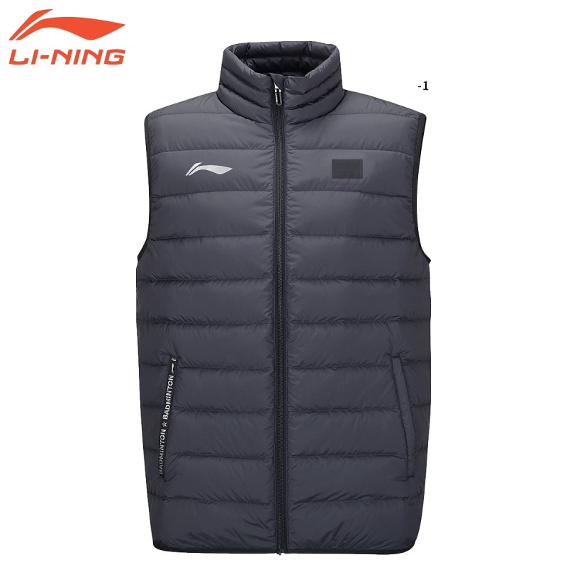LI-NING AMRT019 ダウンベスト バドミントンウェア(ユニ/メンズ