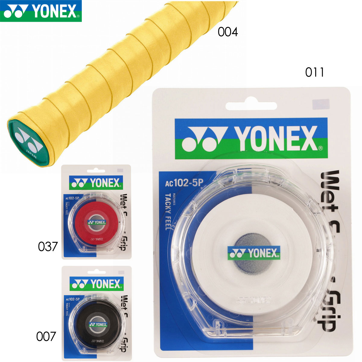 YONEX AC102-5P ウェットスーパーグリップ(5本入) グリップ