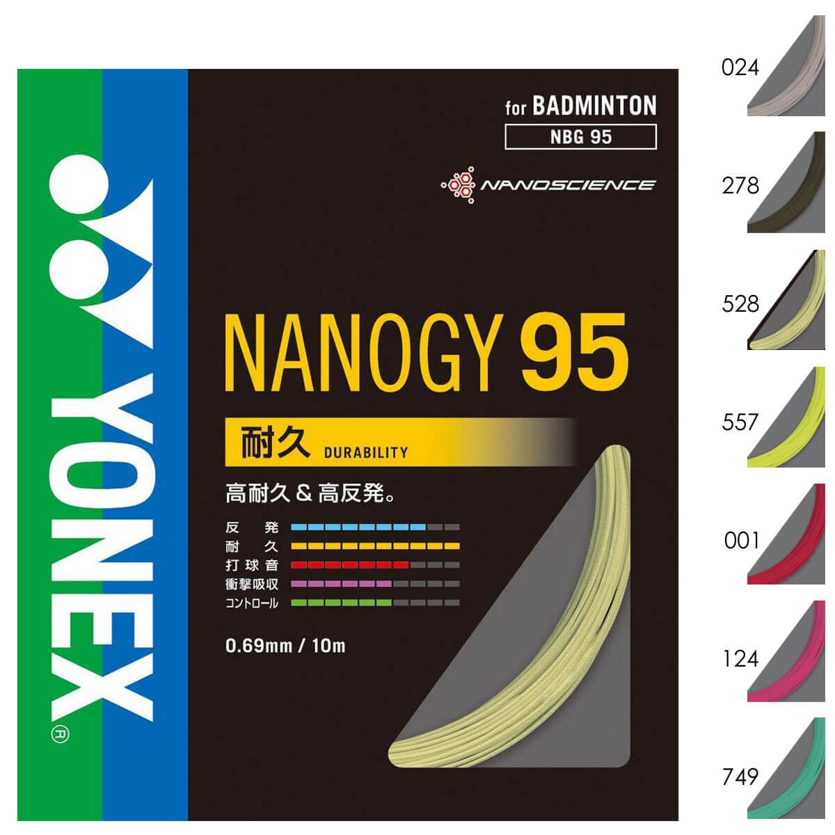 YONEX NBG95 ナノジー95(単張) NANOGY ストリング(ガット