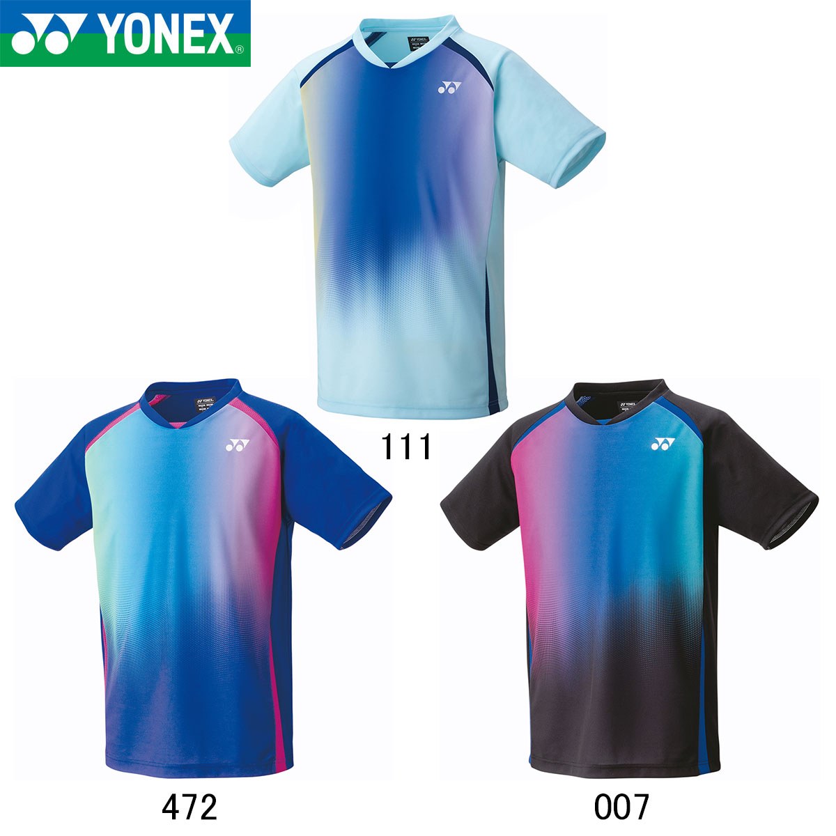 10594Y ヨネックス ゲームシャツ ユニO コバルトブルー YONEX 10599 ユニゲームシャツ(フィットスタイル) ウェア(ユニ