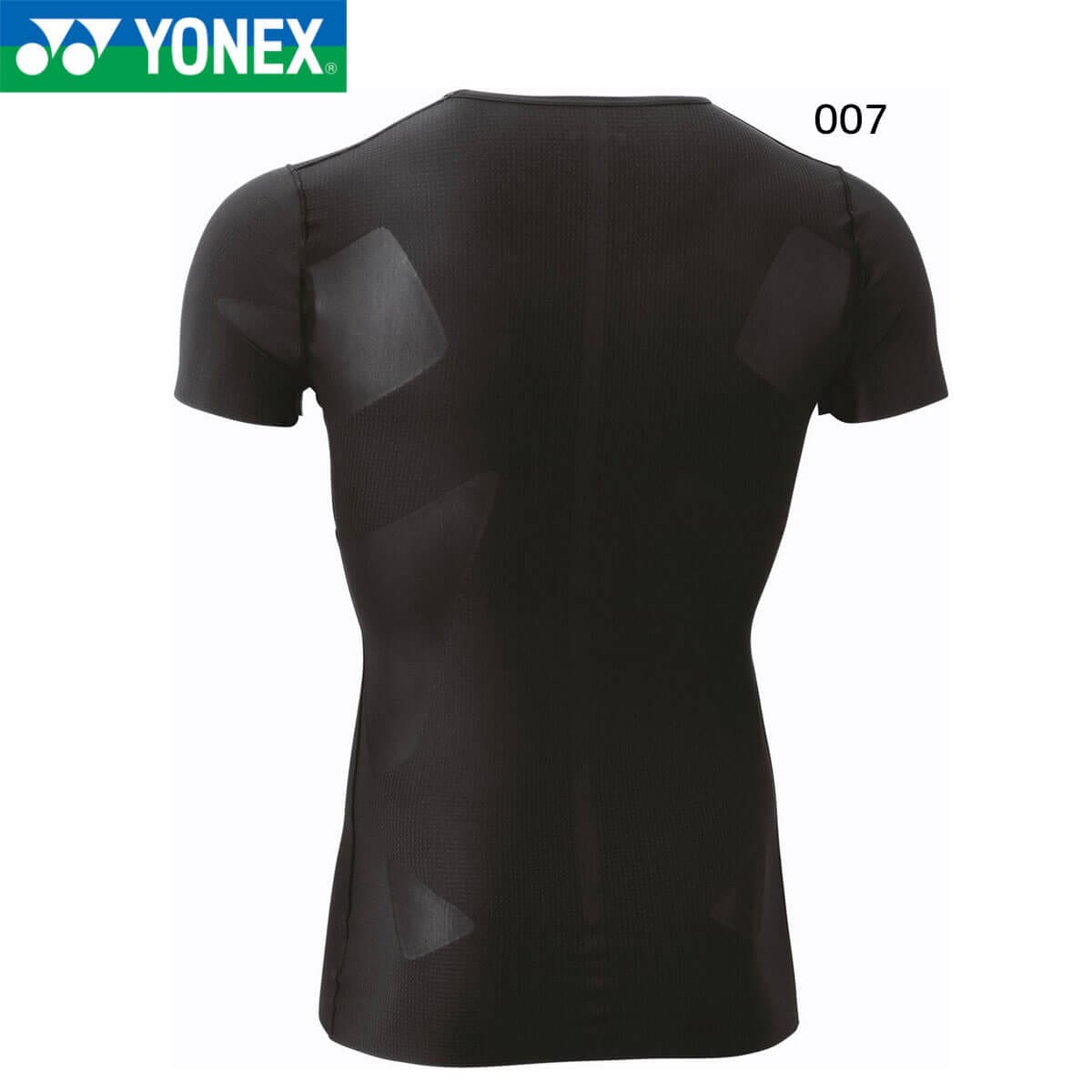 No.4145 YONEX アンダーウェア 半袖 シャツ ブラック XO テニス YONEX STBA1022 ユニVネック半袖シャツ インナー(ユニ
