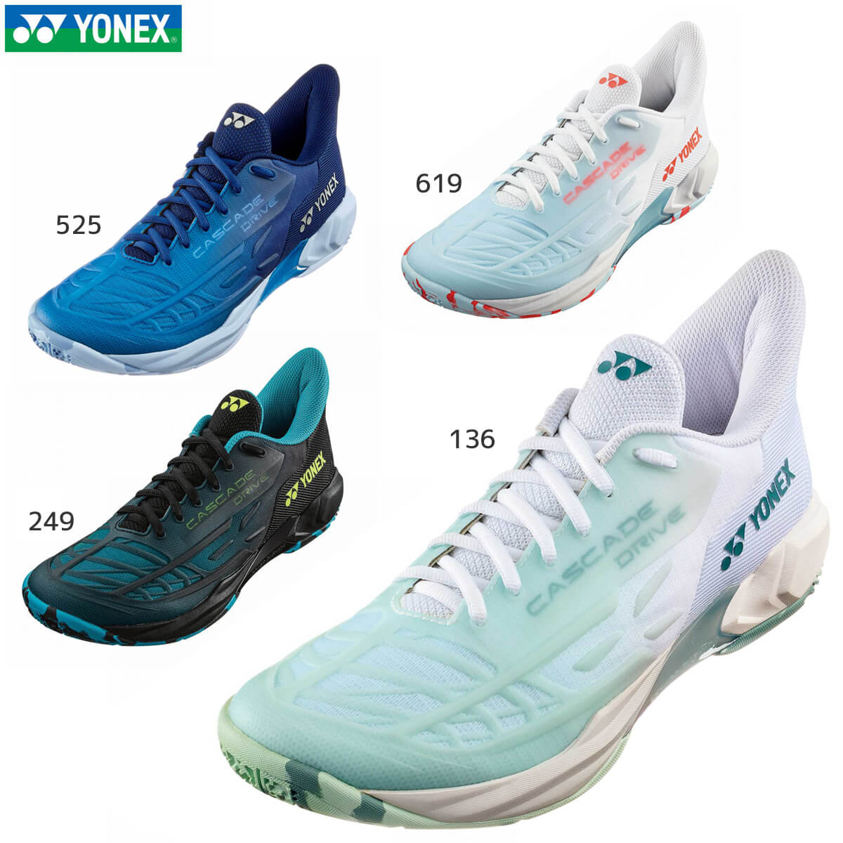 YONEX カスケード SHB-CD2 ホワイト/ミント バドミントンシューズ YONEX（ヨネックス） 即納可能/ヨネックス YONEX/バドミントンシューズ