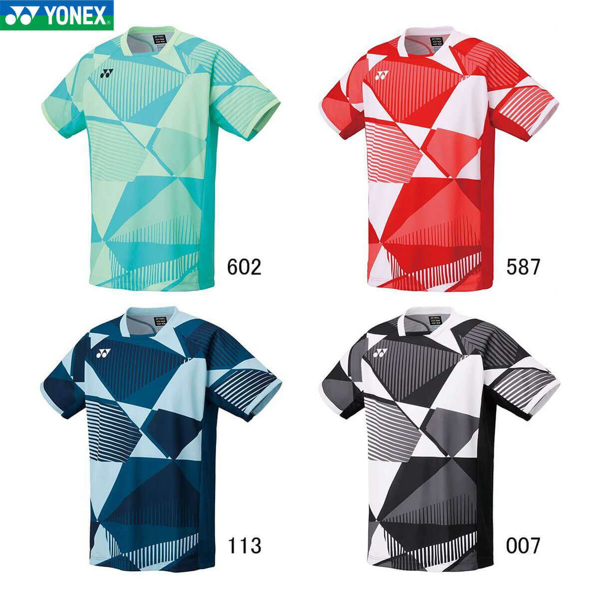 YONEX 幾何学模様 バドミントン Lサイズ 廃盤 YONEX】バドミントンシャツ 青 幾何学模様 ユニフォーム L｜Yahoo