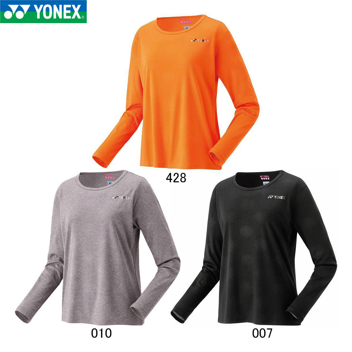 PHEENY グレー 長袖 Tシャツ　2025ss YONEX 16815 ウィメンズロングスリーブTシャツ ウェア(レディース