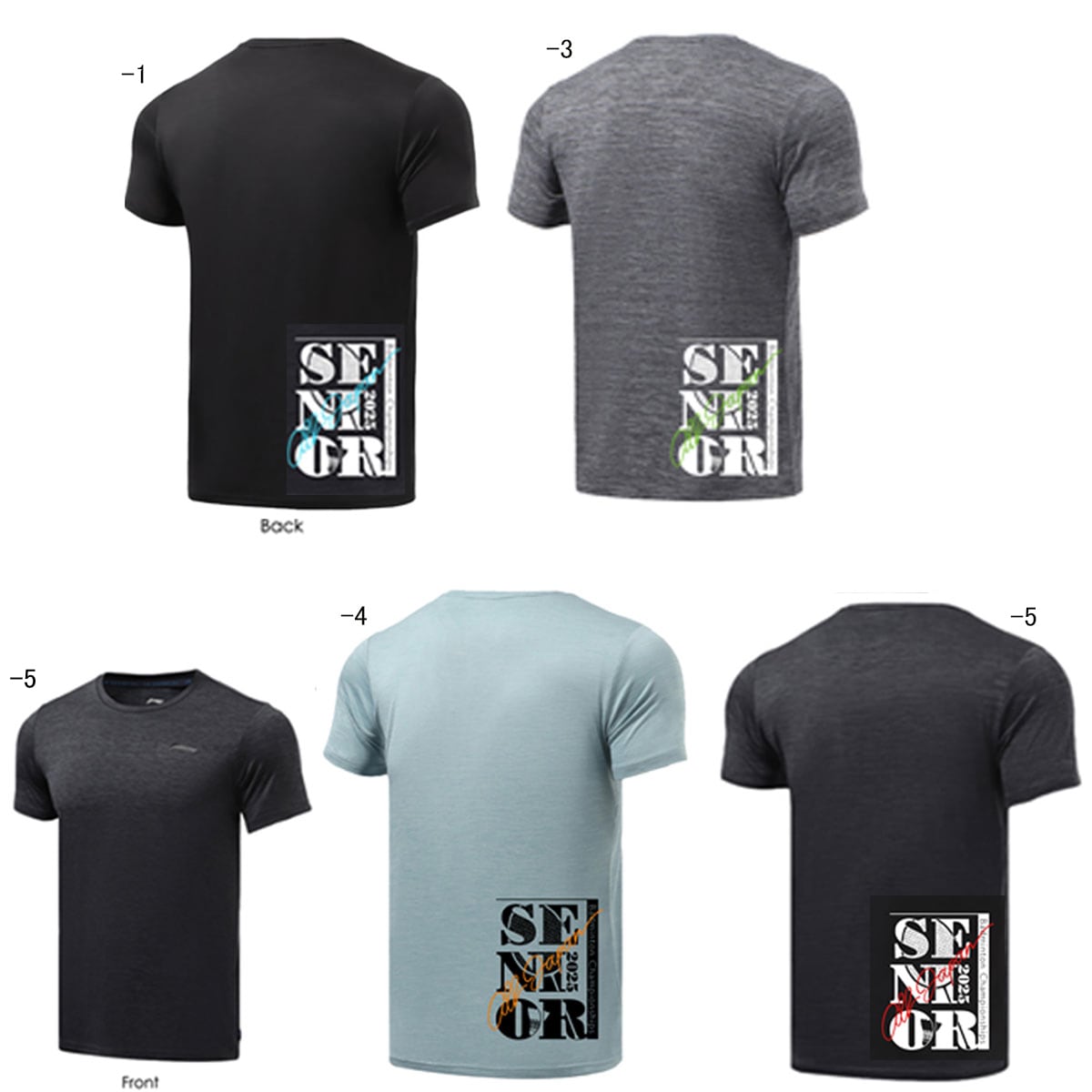 予約販売】LI-NING ATSR293 2025年全日本シニア大会記念Tシャツ