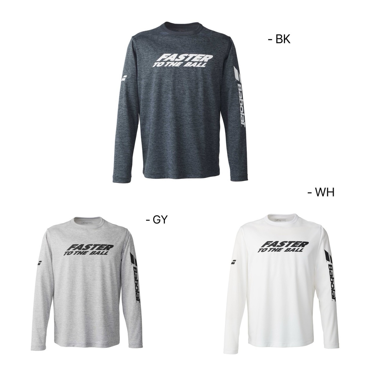 Babolat BUP5503 PURE LONG SLEEVE SHIRT バドミントン ウェア(ユニ 