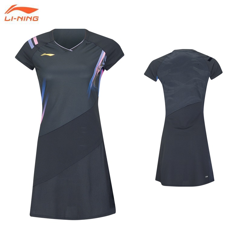 新品リーニンレディース中国ナショナルチーム激レアバドミントンウェアワンピース LI-NING ASKV286 ゲームウェア ワンピース バドミントンウェア