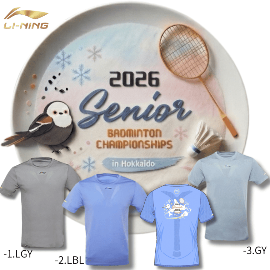 予約販売】LI-NINGATSR263 2026年全日本シニア大会記念Tシャツ 半袖