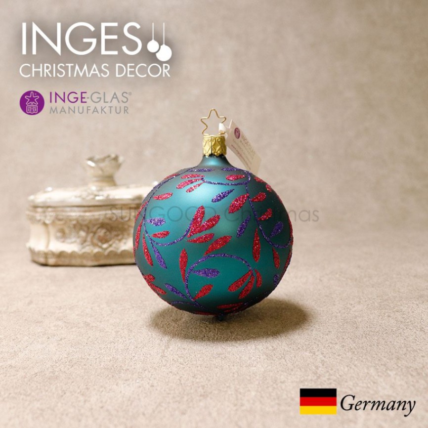 クリスマス オーナメント 北欧 インテリア バイン/ディープブルー INGE-GLAS 【A-21】