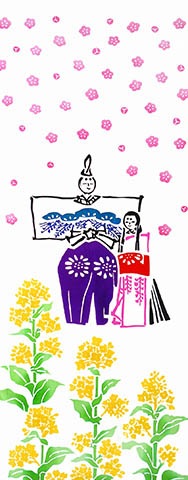 866　雛人形（菜の花）