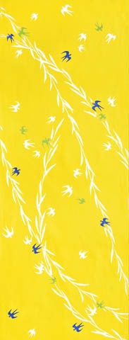 215　〈レトロモダン〉つばめに柳