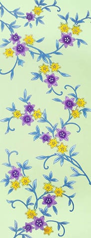 1300　〈糸目染〉鉄線