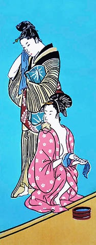 305　〈喜多川歌麿　美人画〉湯あみ