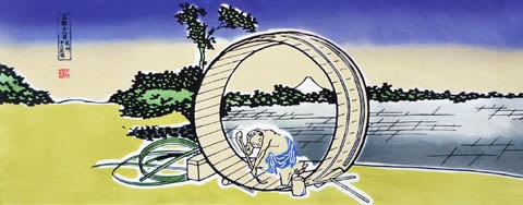 448　〈葛飾北斎　冨嶽三十六景　〉尾州不二見原