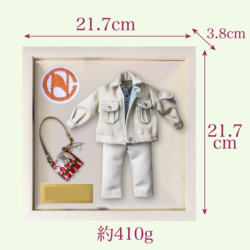 作業着リメイク ミニチュアにして飾る【スクエアフレーム】オーダー