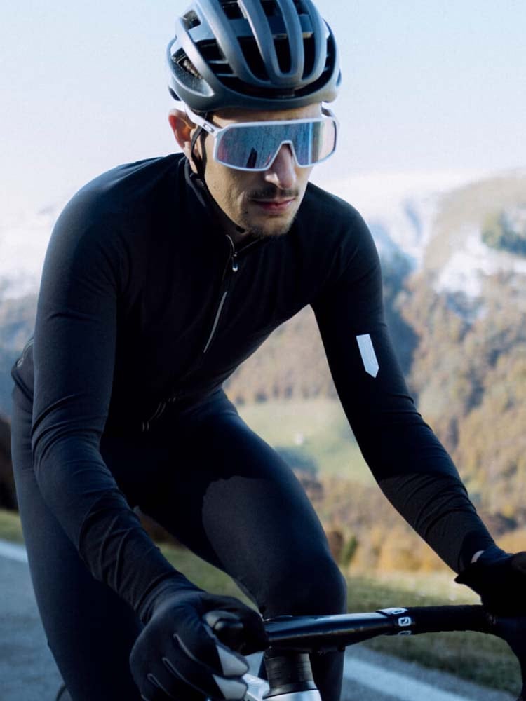 Q36.5 サイクリングジャージ M 黒 VACCA BOIA Q36.5〉Dottore Hybrid Que Long Sleeve Jersey ジャージ _Black | Q36