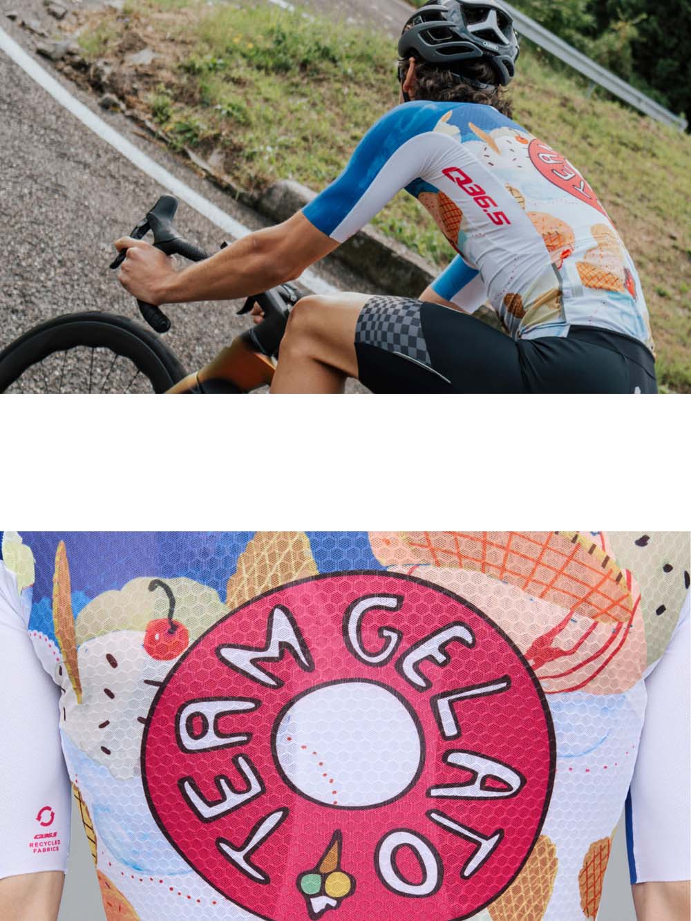 Q36.5〉Gregarius Pro Team Gelato Jersey ジャージ _White | Q36.5