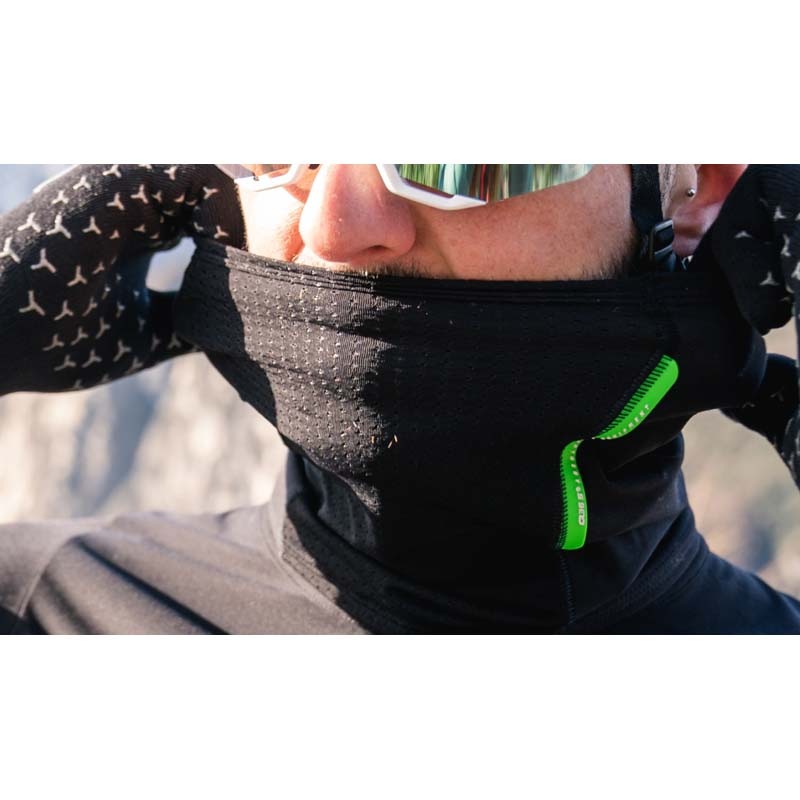 Q36.5〉ウルフ ネックウォーマー＆ヘッドバンド _Blackgreen | Q36.5