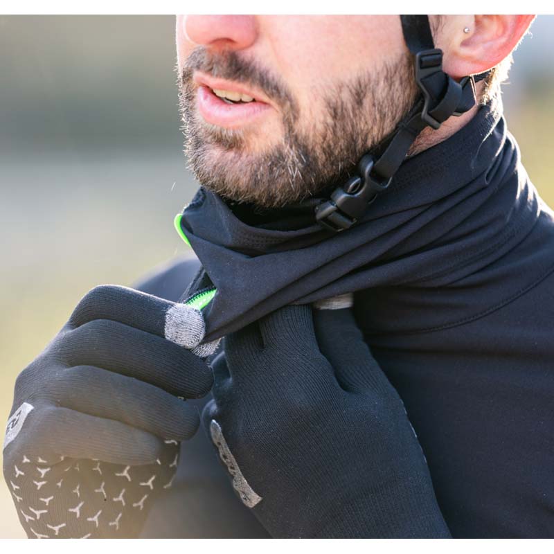 Q36.5〉ウルフ ネックウォーマー＆ヘッドバンド _Blackgreen | Q36.5