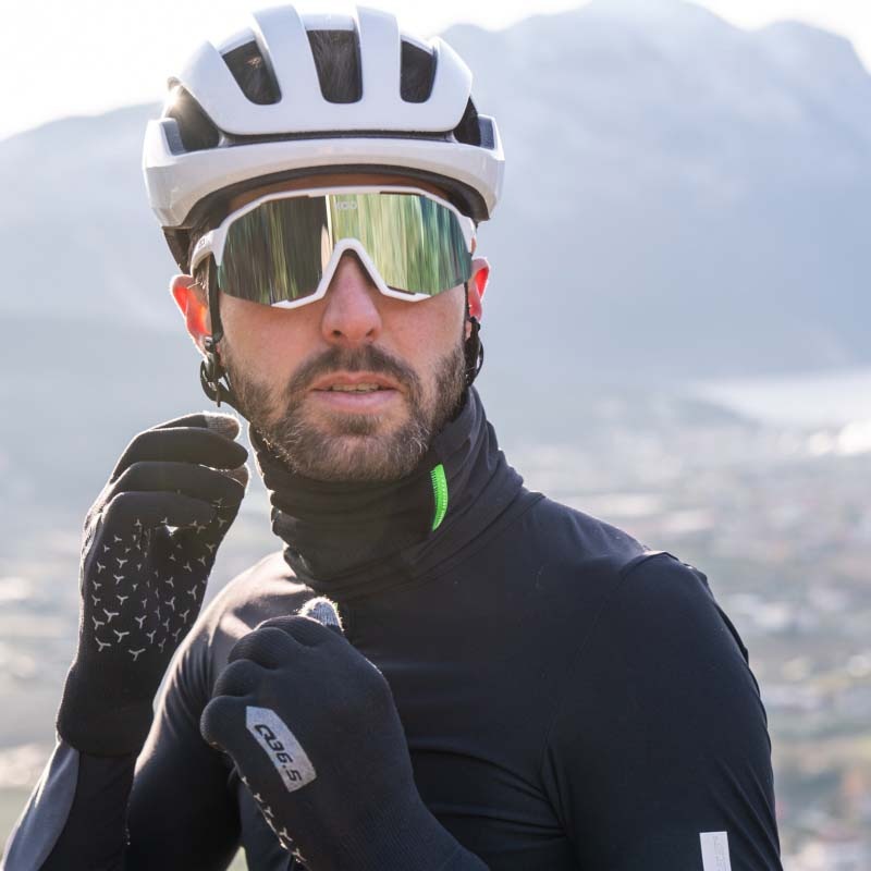 Q36.5〉ウルフ ネックウォーマー＆ヘッドバンド _Blackgreen | Q36.5