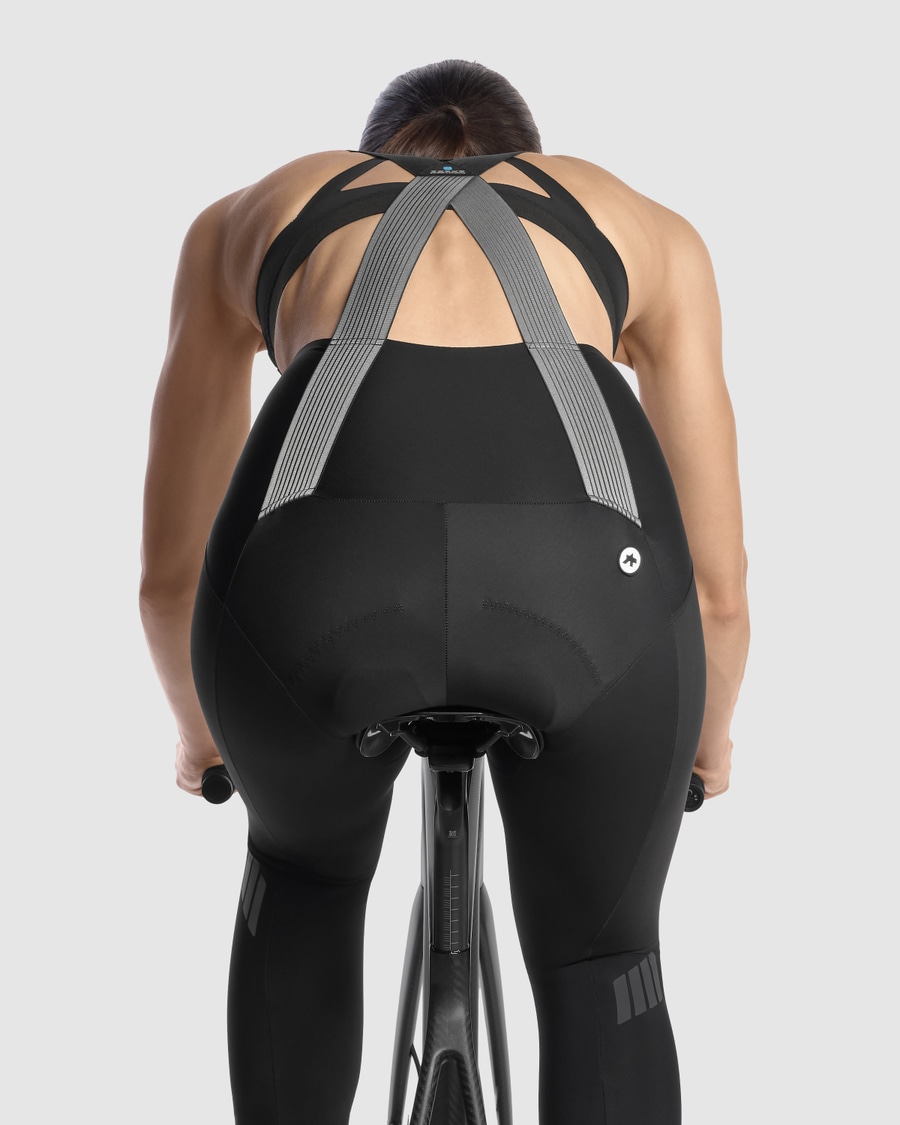 ASSOS ビブタイツ ホワイト/ブラック ASSOS / アソス】EQUIPE R HABU WINTER BIB TIGHTS S11（真冬