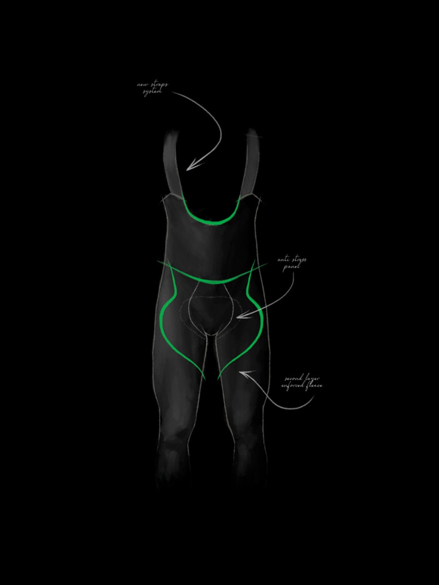 Q36.5〉Dottore Termico Bib Tights ビブタイツ _Ice Grey | Q36.5