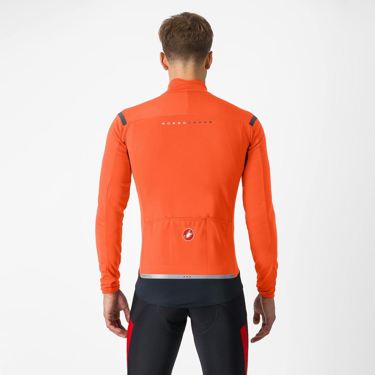 Castelli サイクルジャケット オレンジ/ネイビー Castelli サイクルジャケット オレンジ/ネイビー