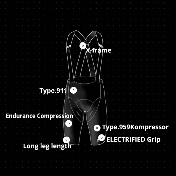 ASSOS〉EQUIPE RSR Bib Shorts S11 ビブショーツ _Black Series