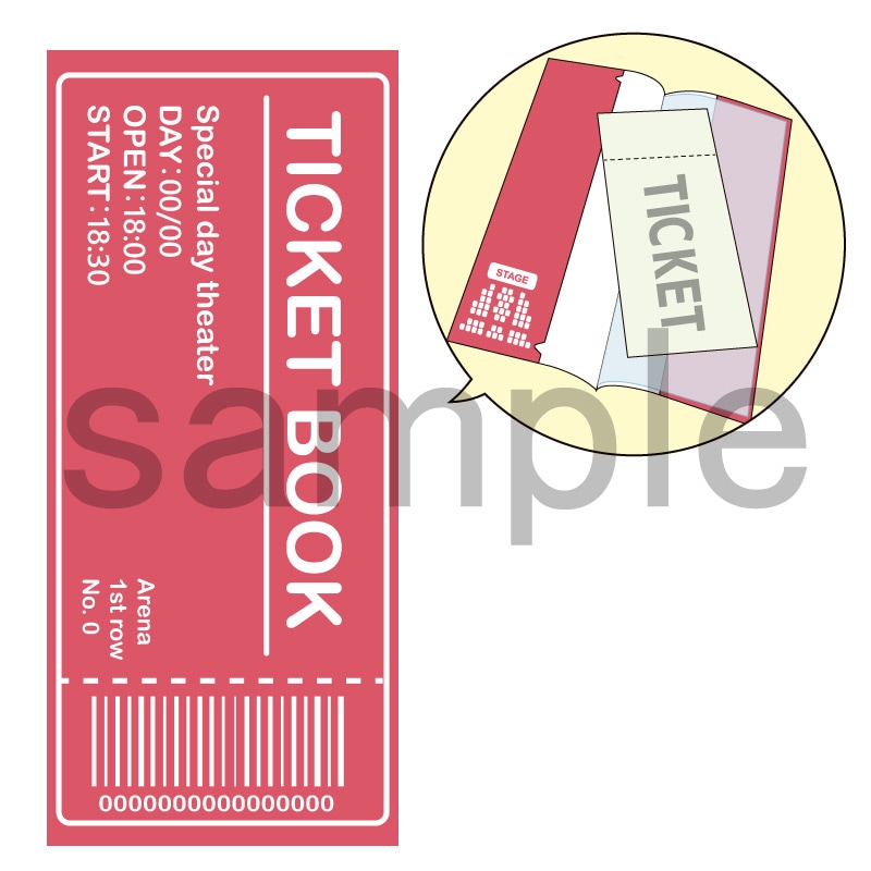 チケットブック　赤