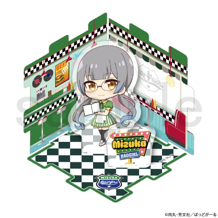 ばっどがーる　アメリカンダイナー　アクリルジオラマ　水鳥 水花