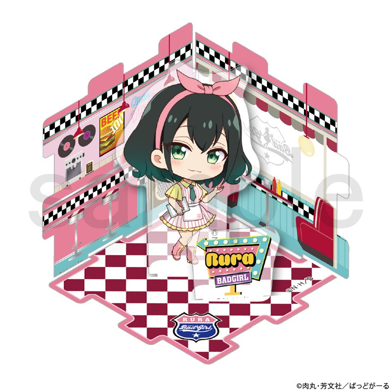 ばっどがーる　アメリカンダイナー　アクリルジオラマ　瑠璃葉 るら