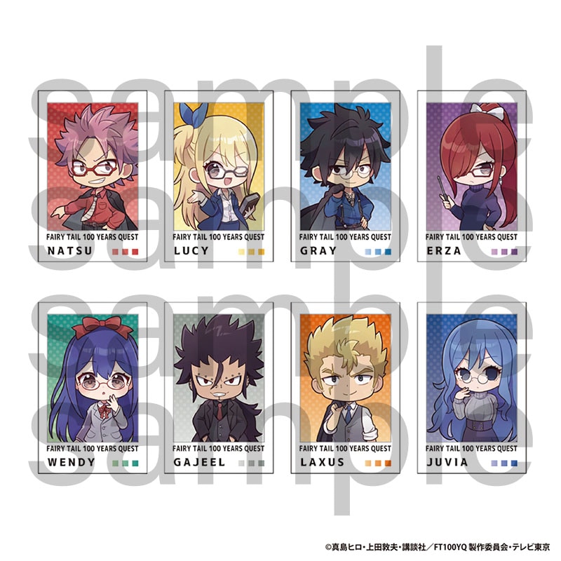 FAIRY TAIL 100年クエスト ミニキャラ トレーディングチェキ風カード Bグループ 全8種 単品 (2種1セット)
