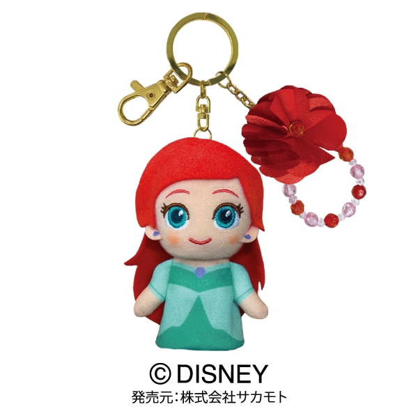 ディズニー】指人形マスコットチャームキーホルダー アリエル
