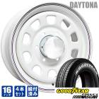 デイトナ 16インチ ホワイト レッド＆ブルー ライン グッドイヤー ナスカー 215/65R16 ホワイトレター 200系ハイエース 4本セット タイヤホイールセット|タイヤ・ホイールセット|タイヤ