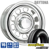 デイトナ 16インチ オールメッキ グッドイヤー ナスカー 215/65R16 ホワイトレター 200系ハイエース 4本セット タイヤホイールセット|タイヤ・ホイールセット|タイヤ・ホイール