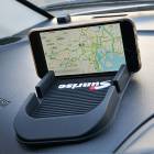 スマホ 車載ホルダー 滑り止め ノンスリップマット スマートフォン 車載 マット パッド 車用 滑り止めホルダー ストッパー付 ブラック|雑貨