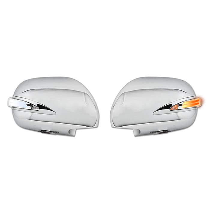 200系ハイエース 交換式 メッキ ドアミラーカバー 左右セット 2色LED