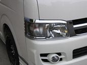 ハイエース 200系 1型 2型 メッキ ヘッド ライト カバー 左右セット|トヨタ【TOYOTA】|カーパーツ・車種別