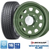 200系ハイエース スタッドレス タイヤ 4本セット デイトナ 16インチ アーミーグリーン ウインターマックス SJ8 215/65R16 6.5j +38 タイヤホイールセット|タイヤ・ホイールセ