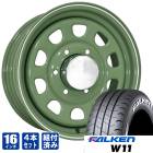 デイトナ 16インチ アーミーグリーン ファルケン W11 215/65R16C ホワイトレター 200系ハイエース 4本セット TOYO TIRE ラジアル タイヤホイールセット|タイヤ・ホイールセ