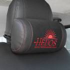 HELIOS レザー ネックパッド 2個セット 汎用 ブラック×ステッチレッド 新品 200系ハイエース アルファード ヴェルファイア ノア ヴォクシー等|トヨタ【TOYOTA】|カーパーツ・車種別
